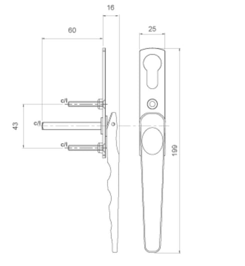 Handle With Escutcheon-diagram